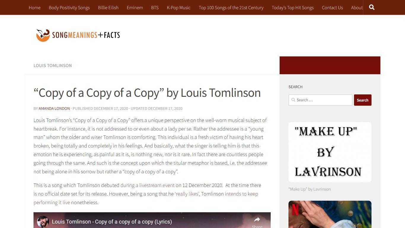 “Copy of a Copy of a Copy” by Louis Tomlinson